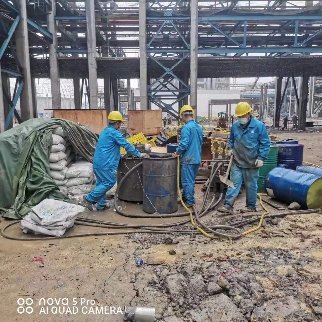 双河设备基础下沉沉降注浆加固施工